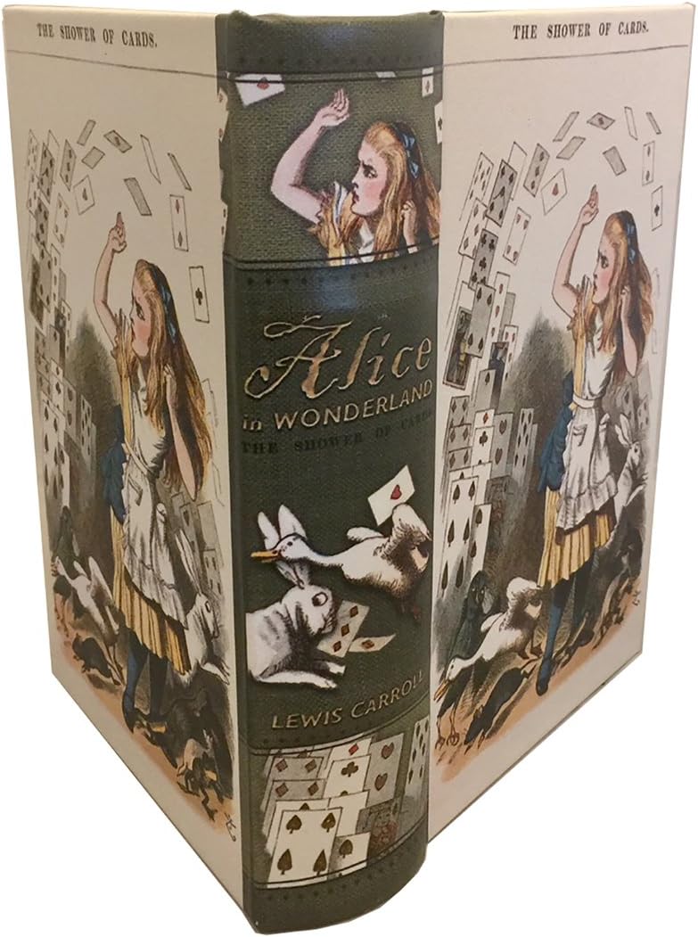 Alice in Wonderland Book Box Secret Hidden Compartment Secret Storage Alice Trinket Jewelry Box