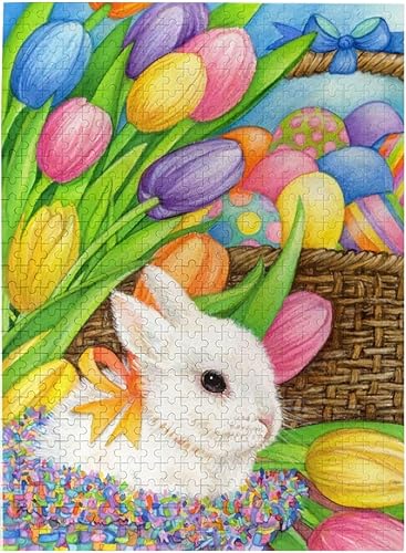 Rompecabezas de conejo de Pascua, decoración del día de Pascua, 500 piezas, 1000 piezas, regalo de fiesta de Pascua disponible en Yaxa Costa Rica