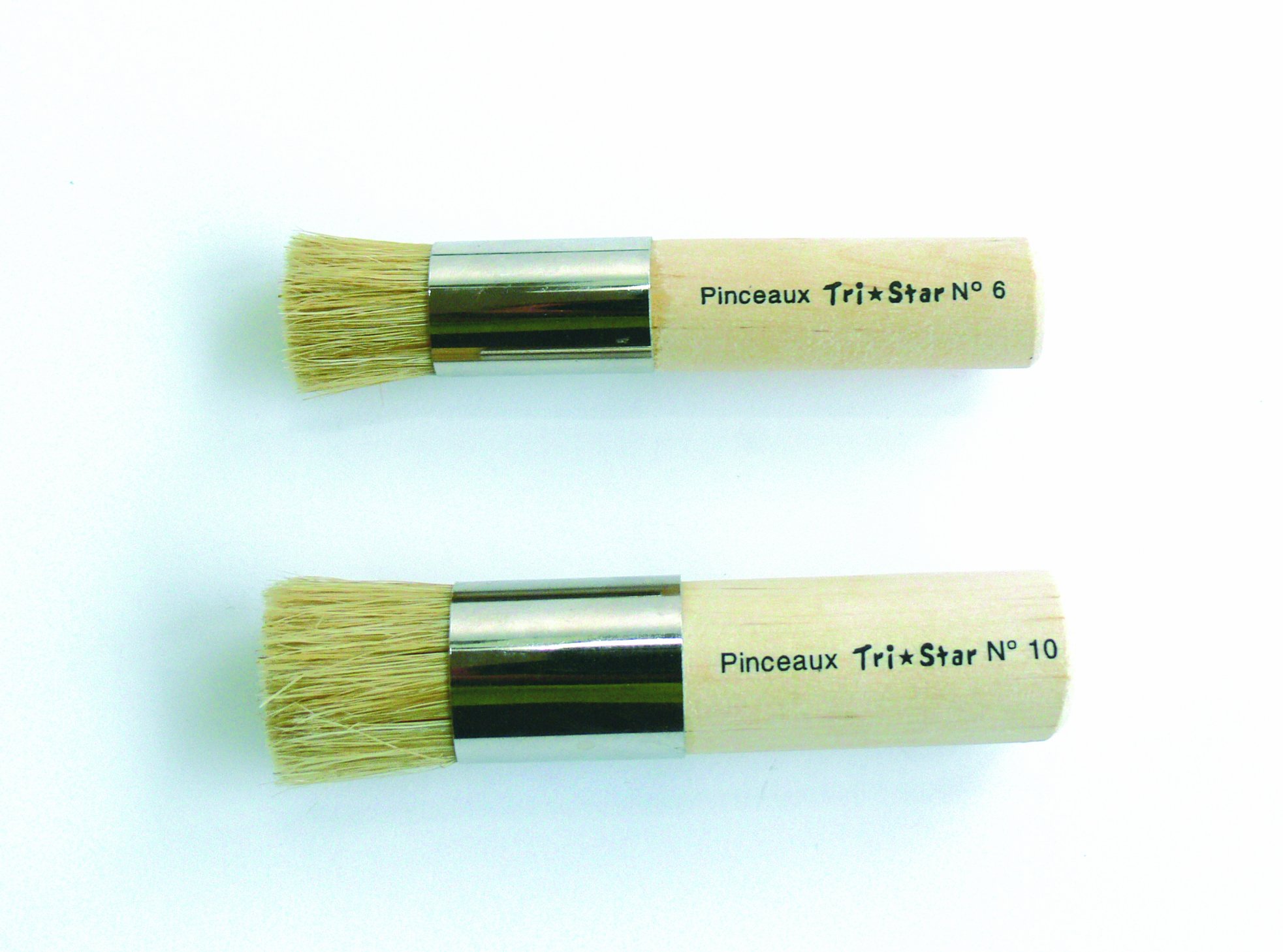 Tristar Wood Stencil Brushes Pack of 10 10 Wood