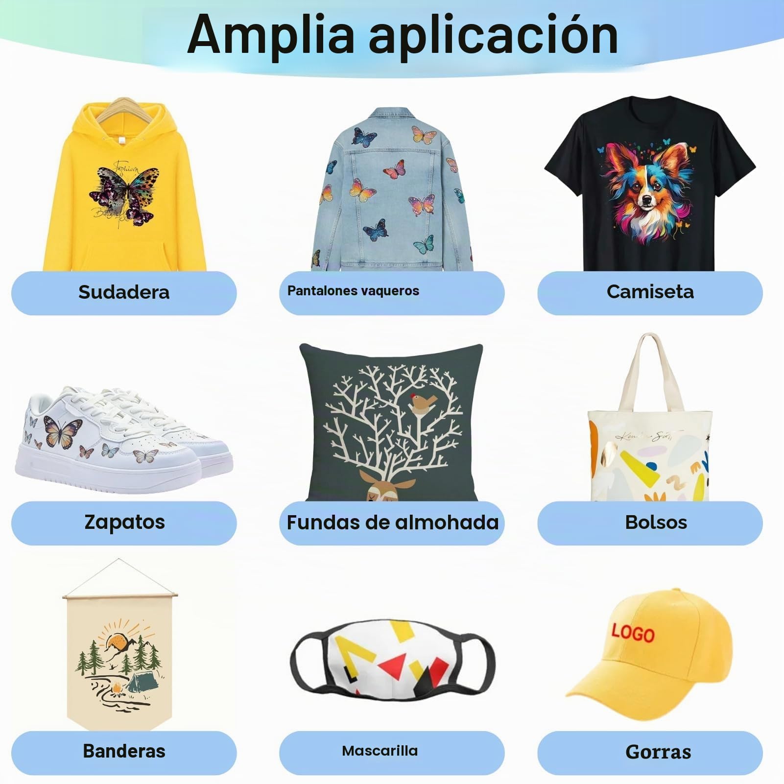 Película de Transferencia DTF, 33 cm x 100 m Papel Transfer DTF Transparente Una Cara Mate Pretratamiento Impermeable Papel de Transferencia de Calor Pet para Camisetas Ropa Textil