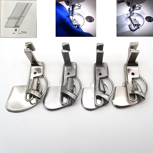 kunpeng1Set Primavera de doble pliegue tipo Hemmer dobladillo prensatelas para individual aguja de costura