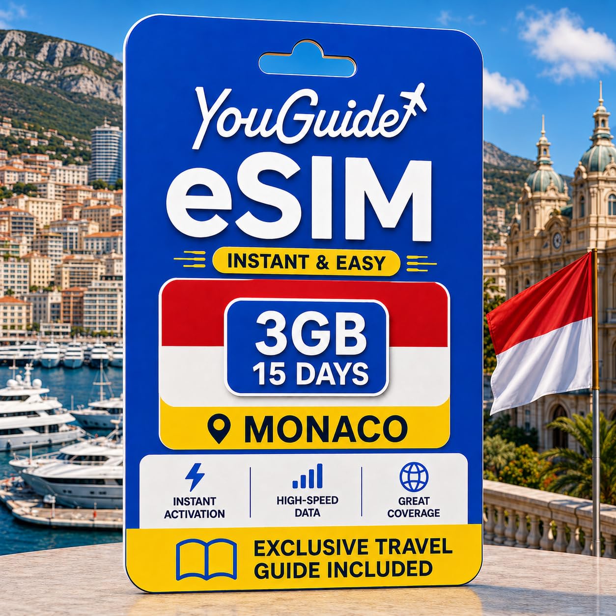 Monaco eSIM 3GB 15Days