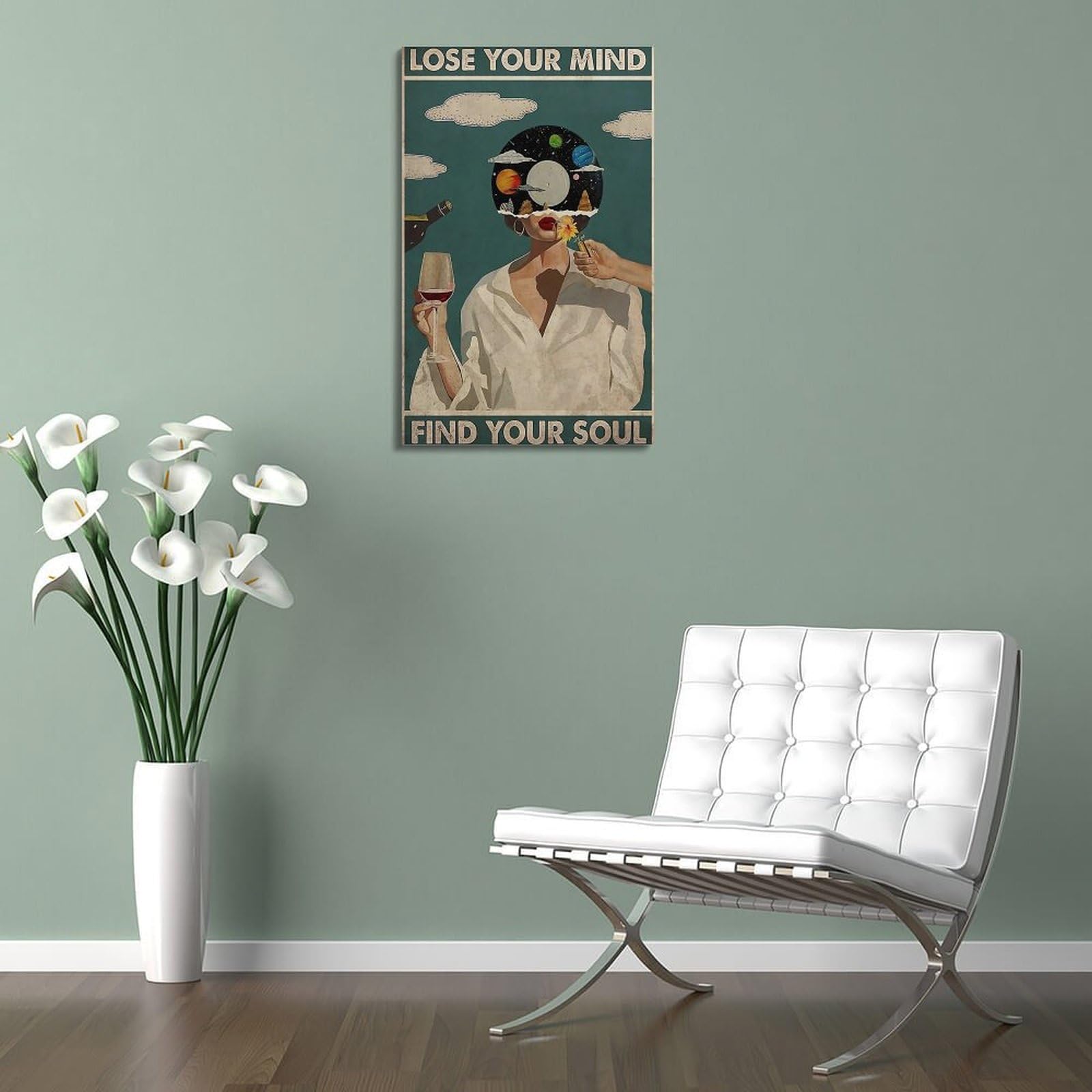 Inga Music Poster Musica E Vino Make Everything Fine Music Art Musica Classica Decorazione Da Parete Ragazza Loves Music S Wine Amanti Retro Decorazione Da Parete In Metallo Poster 20,3 x 30,5