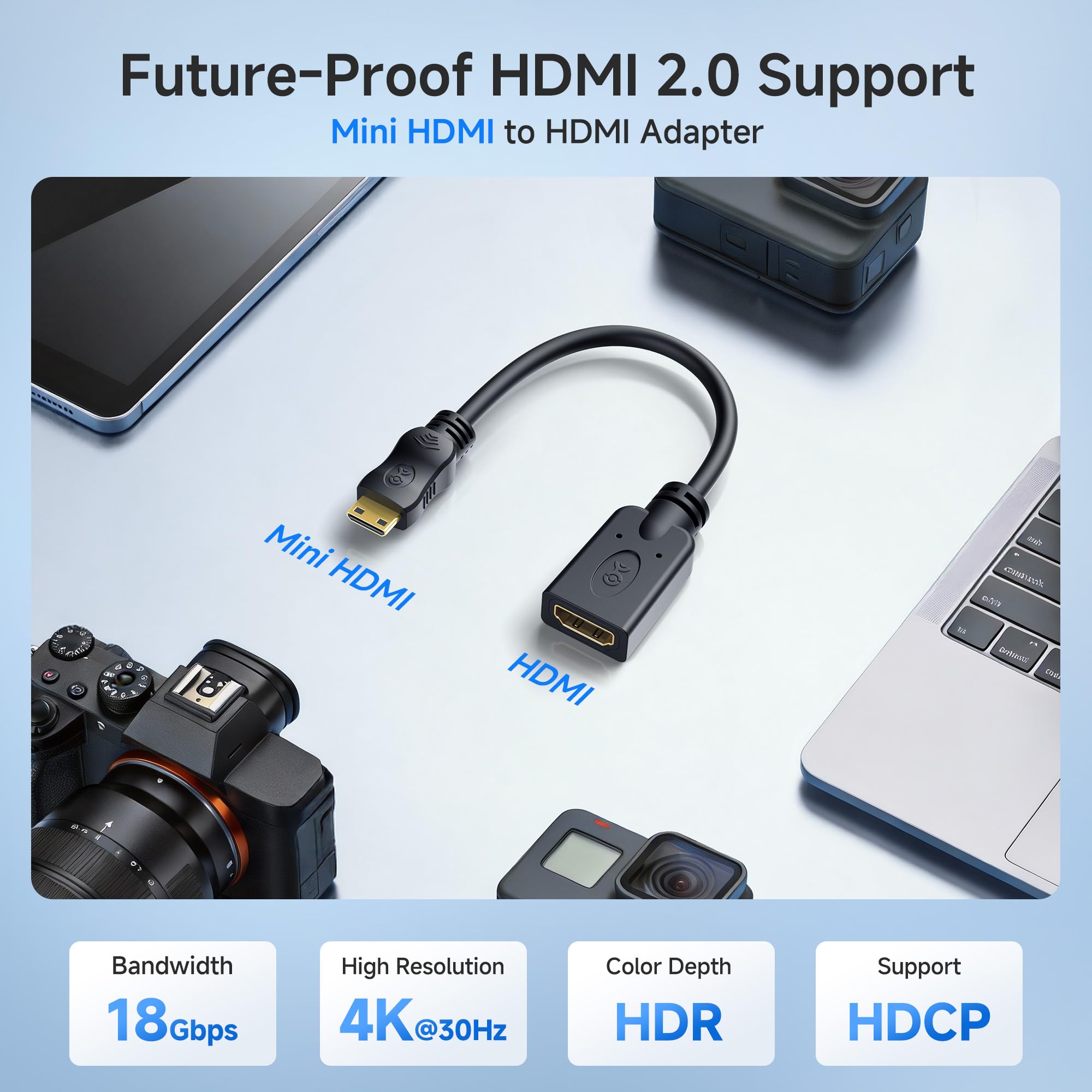 Amazon.com: Cable Matters 2-Pack Mini HDMI to HDMI Adapter - 6