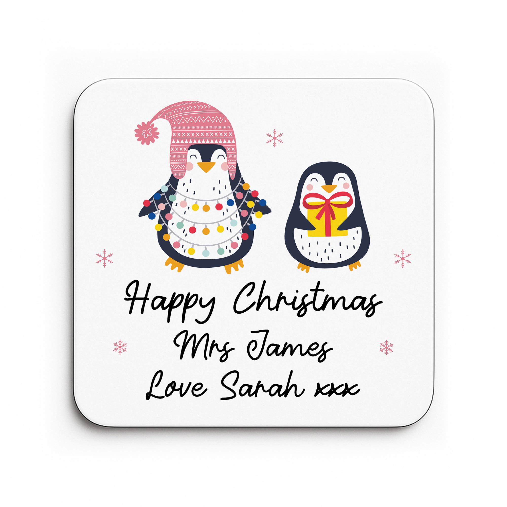 Red Ocean Personalised Christmas For Teacher From Student TEACHER COASTER Thank You For Leaving School Nursery Best