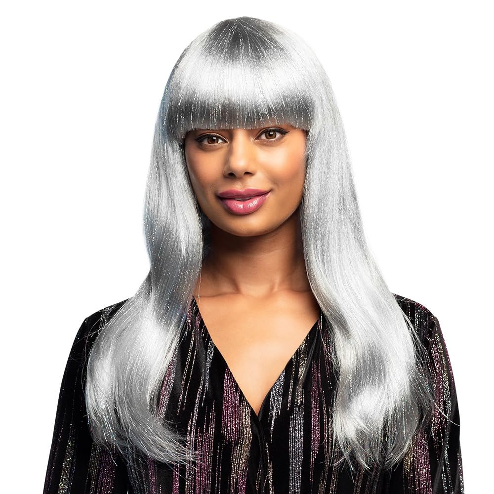 Boland - Glitter Wig for Adults, Synthetic Hair for Theme Party or Carnival, Fancy Dress Accessory