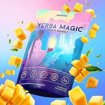 Amazon.com: Brainista Yerba Magic Sticks Peach Mango - Yerba Mate Powder  Single Serve Sticks - Té instantáneo en polvo sobre la marcha -  Nootrópicos, prebióticos, probióticos para energía, concentración y salud :