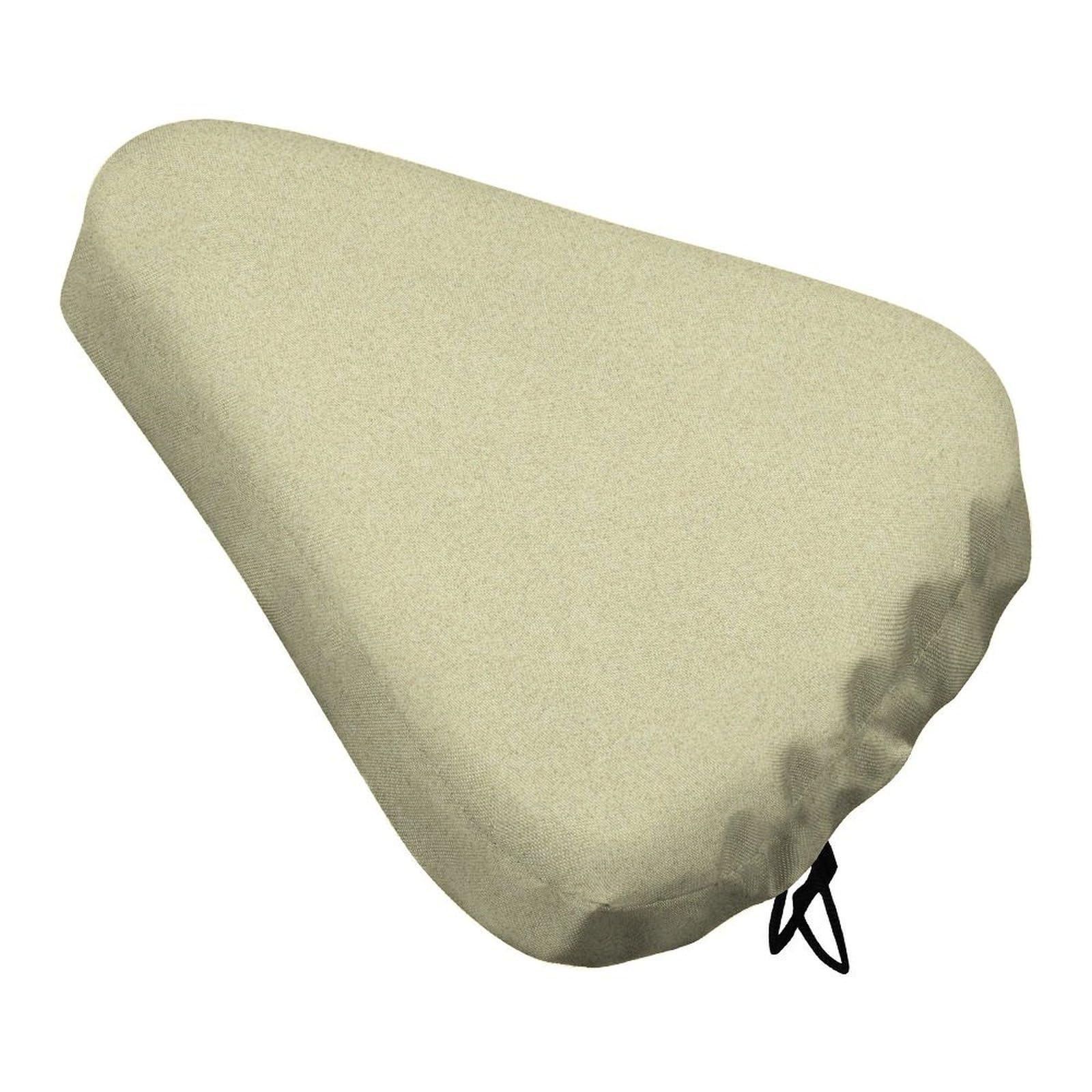 Treer Bike Seat Cover Waterproof, Outdoor Bicycle Saddle Rain Dust Cover with Elastic, Water Resistant Bicycle Seat Protector Shield Non-Slip for Journey and Travel (Apricot,27x37cm)