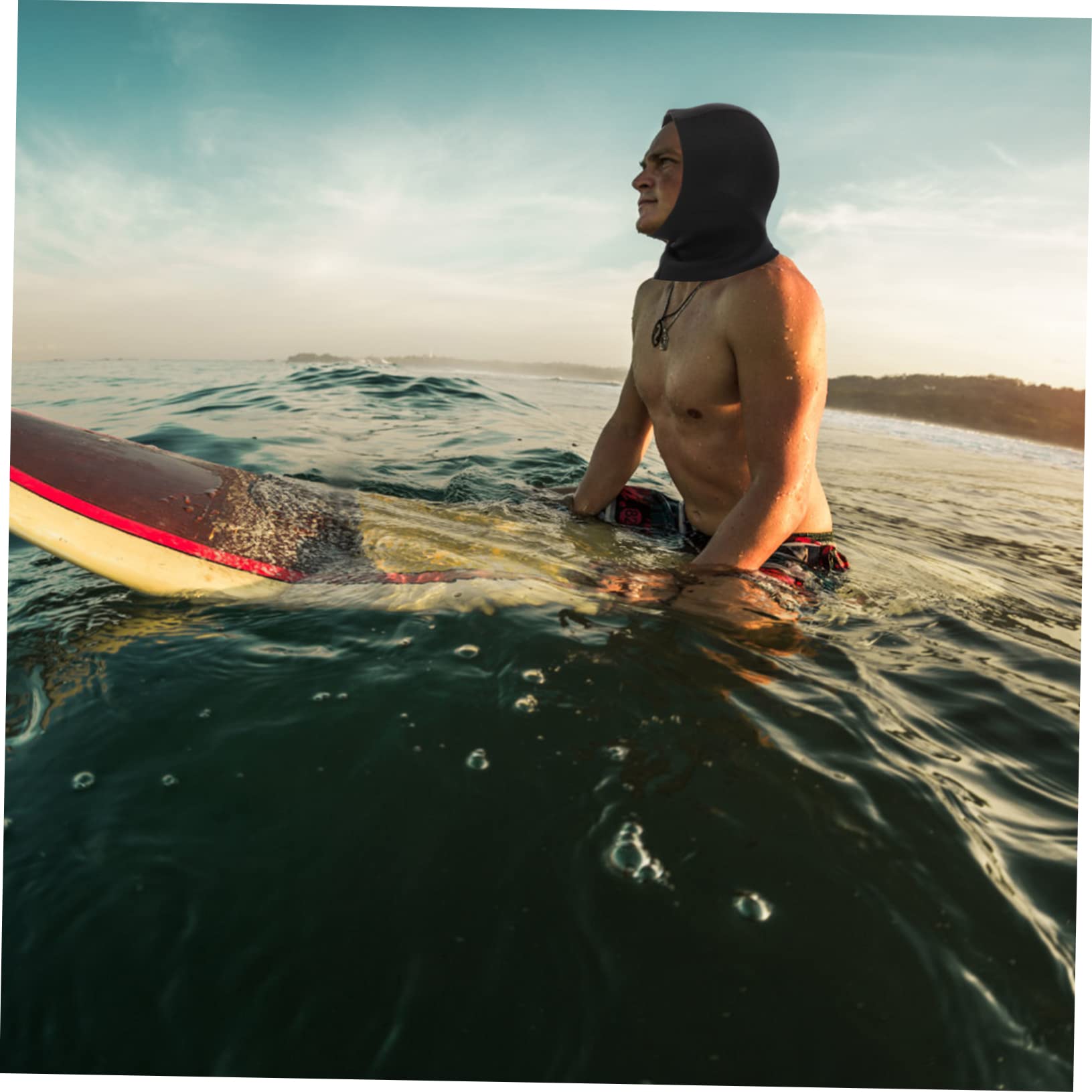 Mikikit Diving Hood Adults Snorkel Mask Hat Scuba Mask Diving Cap Adult Swim Cap for Cover Dive Men Snorkeling Surf Swim Mask Swimming Cap Diving Mask Scuba Cap Neoprene Black