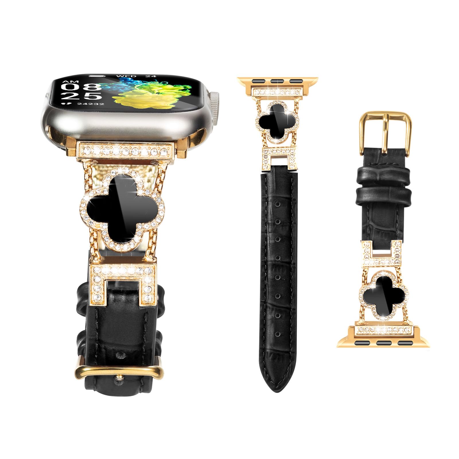 Fidzvsts Leather Straps Compatible with Apple Watch Women - Image 2