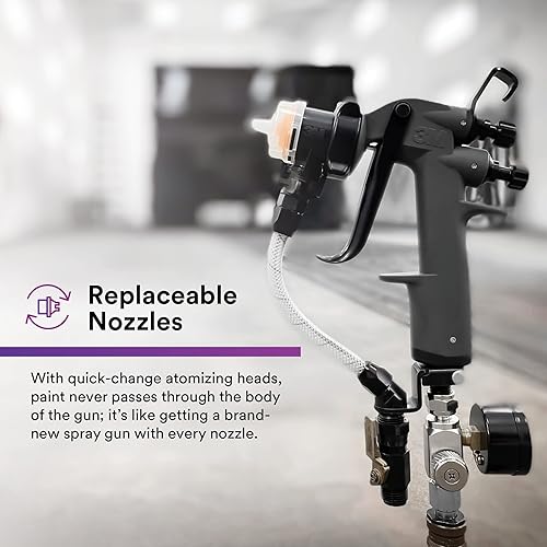 Miniatura 6 de 3M Performance Gravity HVLP Kit de reposición de cabezal de atomización 26709, blanco, 0.9 para uso en pistola de atomización Performance PPS 2.0 y