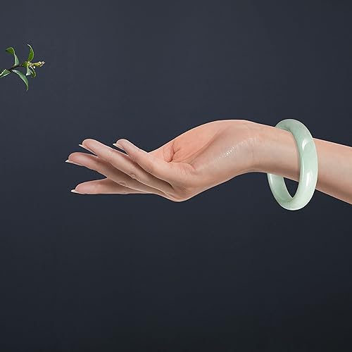 Miniatura 3 de XiskCan Jade Bangle Bracelet for Women, Good Luck Gifts, NAT-C1