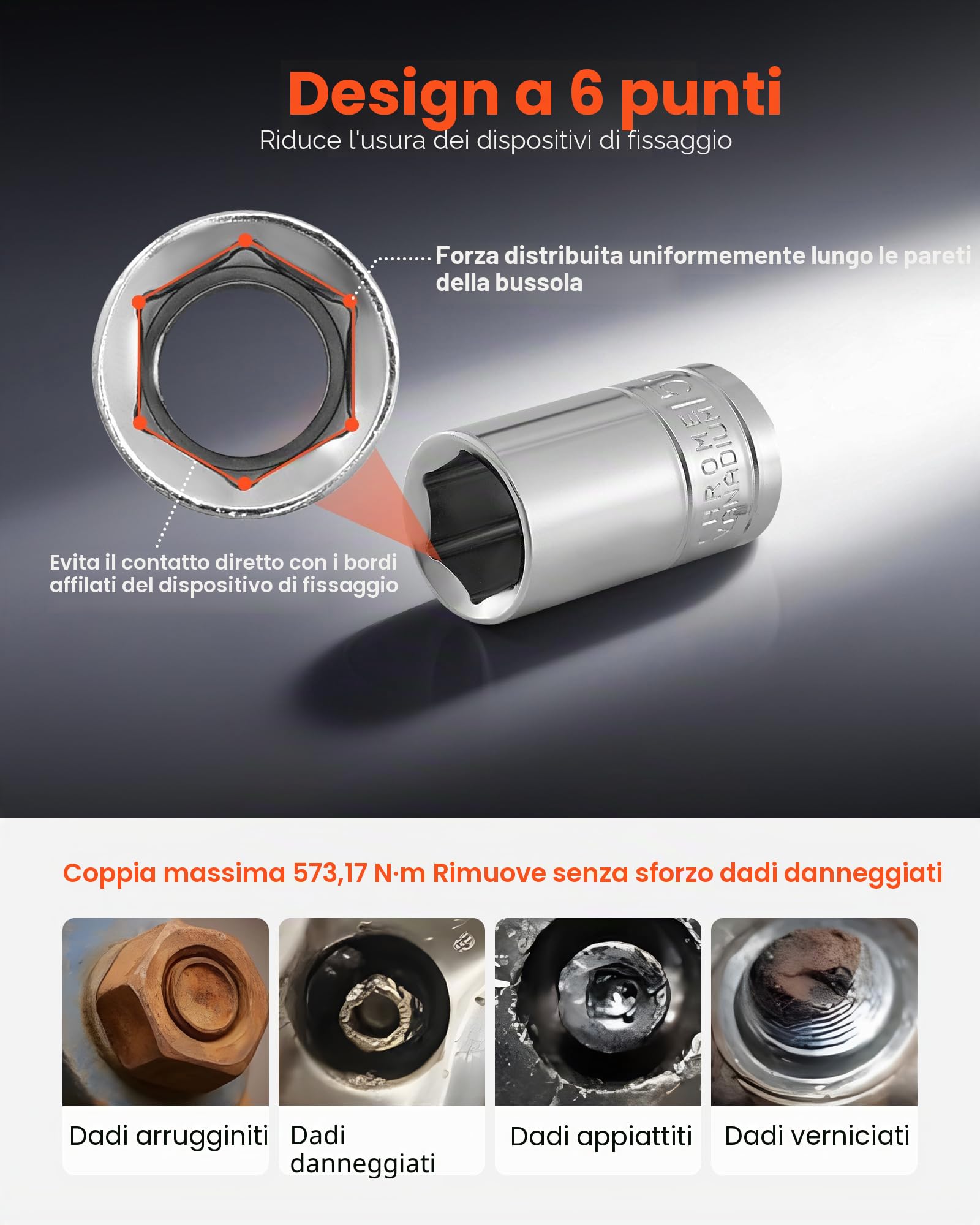 VEVOR Set di Bussole, 149 Pezzi, Set di Bussole e Cricchetti da 9,5/6,4/12,7 mm, SAE e Metriche, Profonde e Poco Profonde, con Punte, Accessori e Custodia, Acciaio Legato CR-V, per Riparazioni Auto