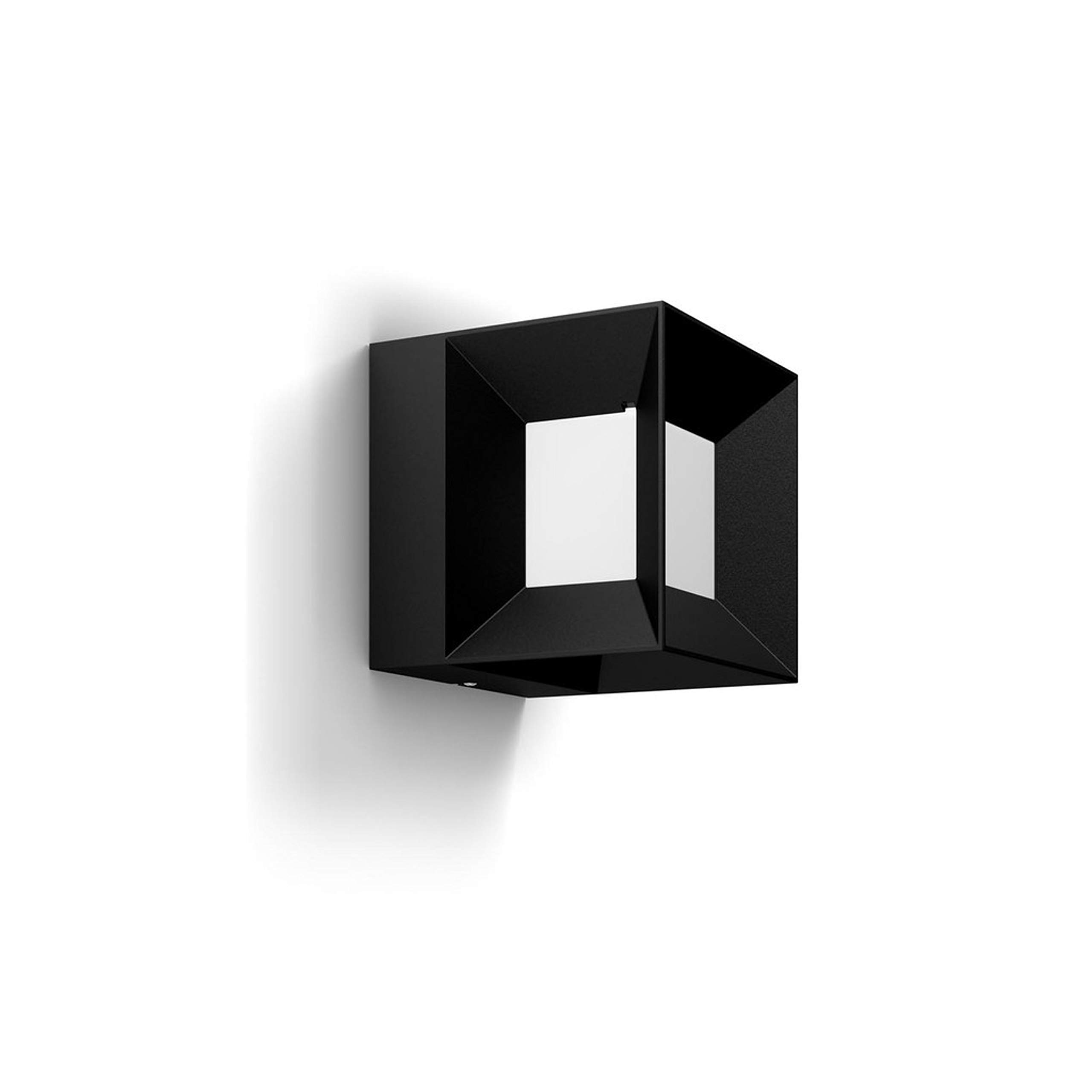Philips myGarden LED Wandaussenleuchte Parterre, 8W,Schwarz, 13 x 13 x 13 cm