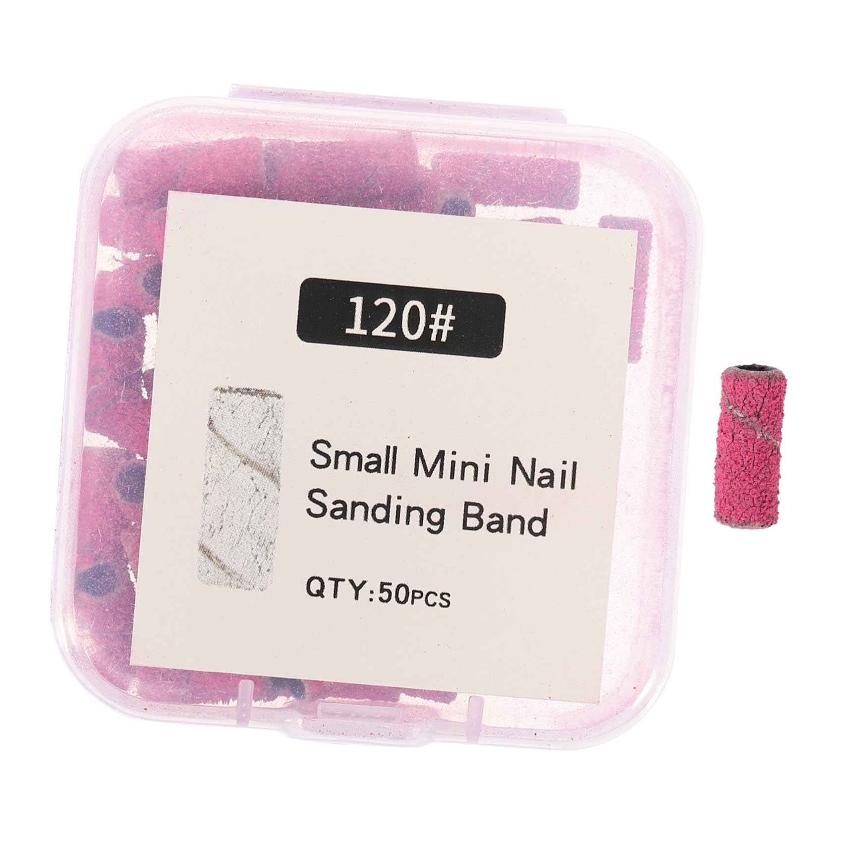 HAPINARY Manicure Sand Ring Bearing 50pcs Nail Sanding Bands for Nail Drill Bits Fine Grit Sanding Bands Small