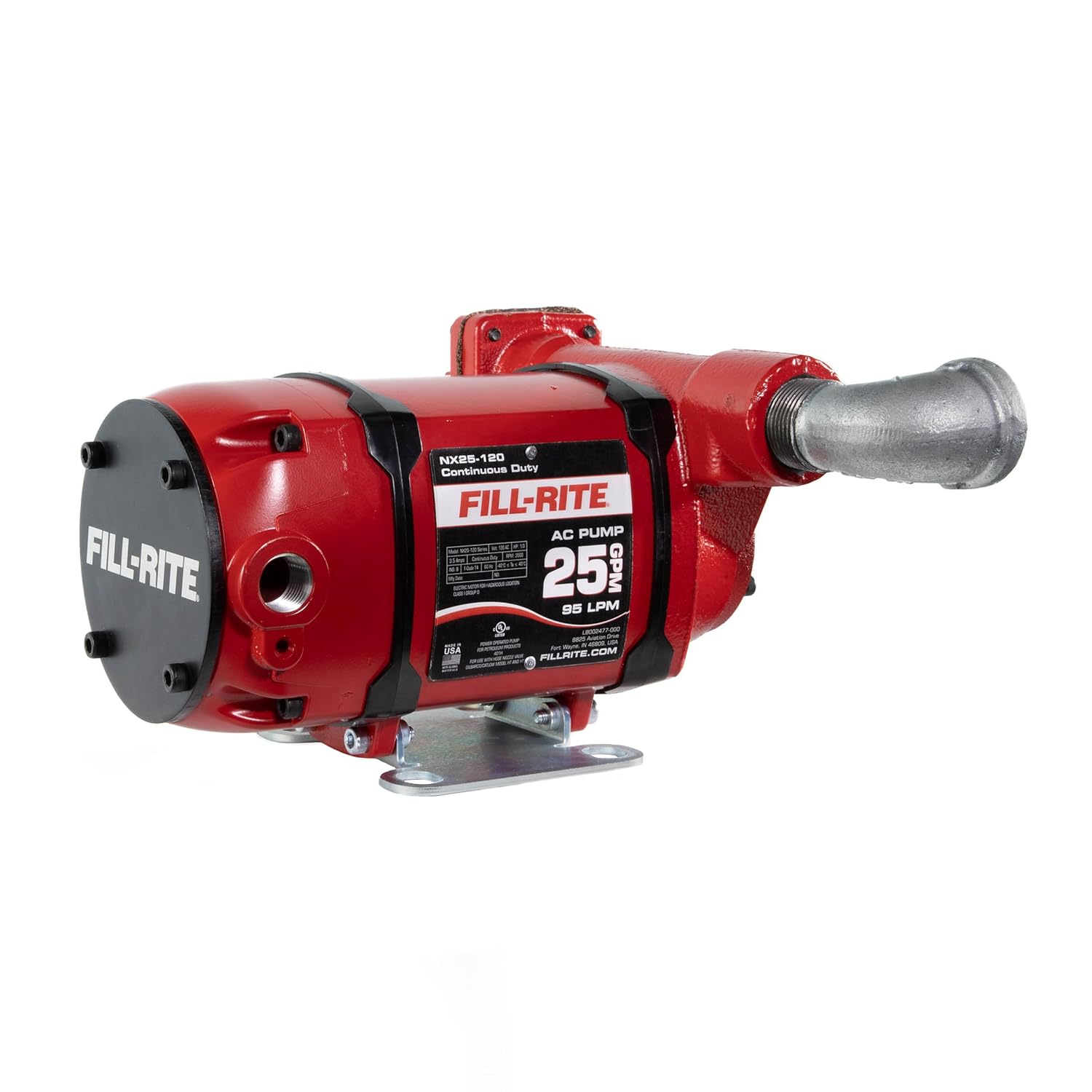 Fill-Rite NX25-120NF-PX 120V 25 GPM Foot Mounted 1" Outlet Fuel Transfer Pump (Pump Only)