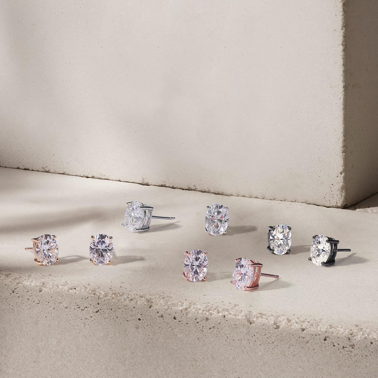 SMILEST Oval Moissanite Earrings for Women Men, 1-4ct Lab Created Moissanite 4-Prong 925 Sterling Silver Stud Earrings for Women Men Hypoallergenic - Image 6