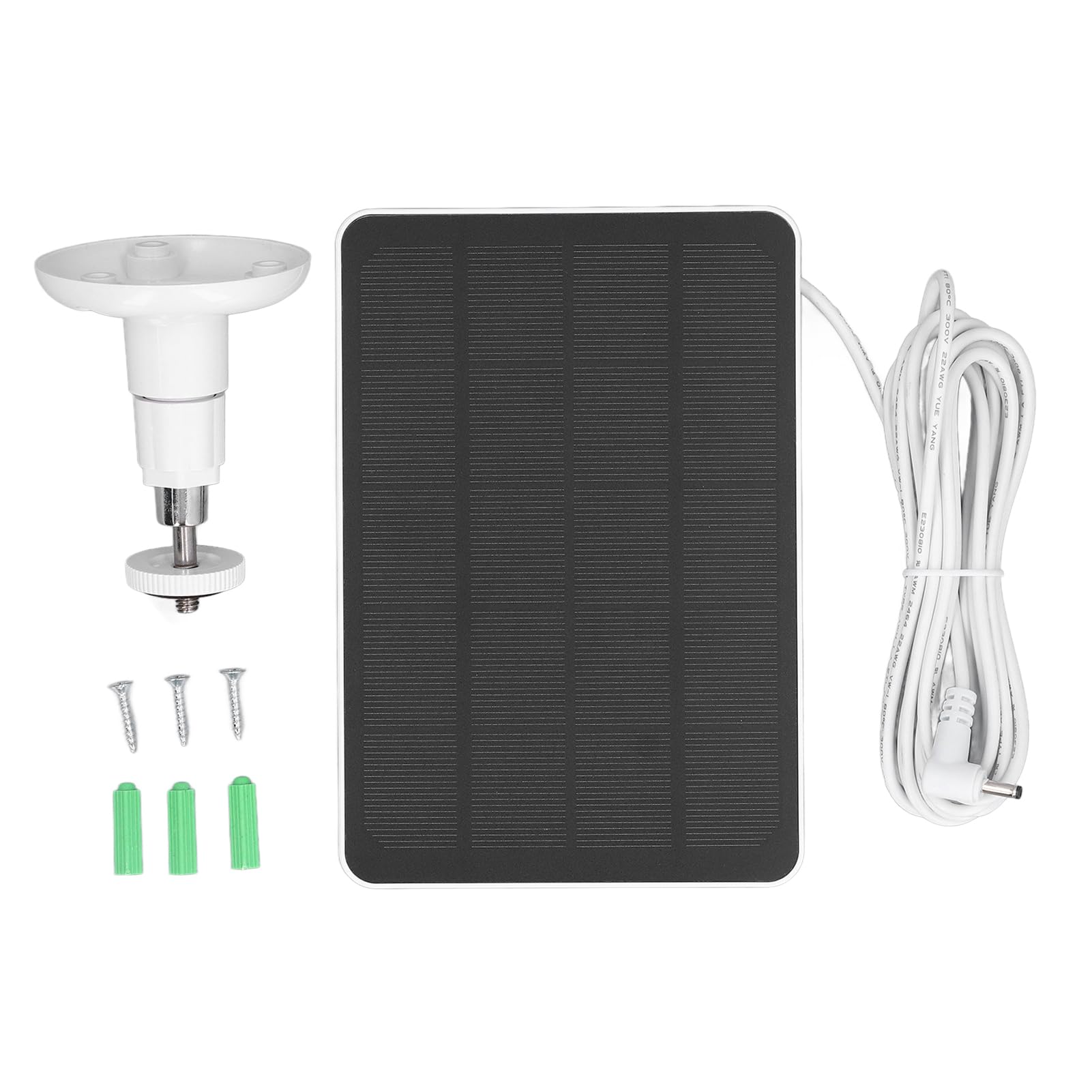 10W Solar Panel, IP65 Waterproof 360° Adjustable Wall Mount Bracket, Continuous Solar Power for Ring Spotlight Camera And Stick Up Cam Battery, And Efficient