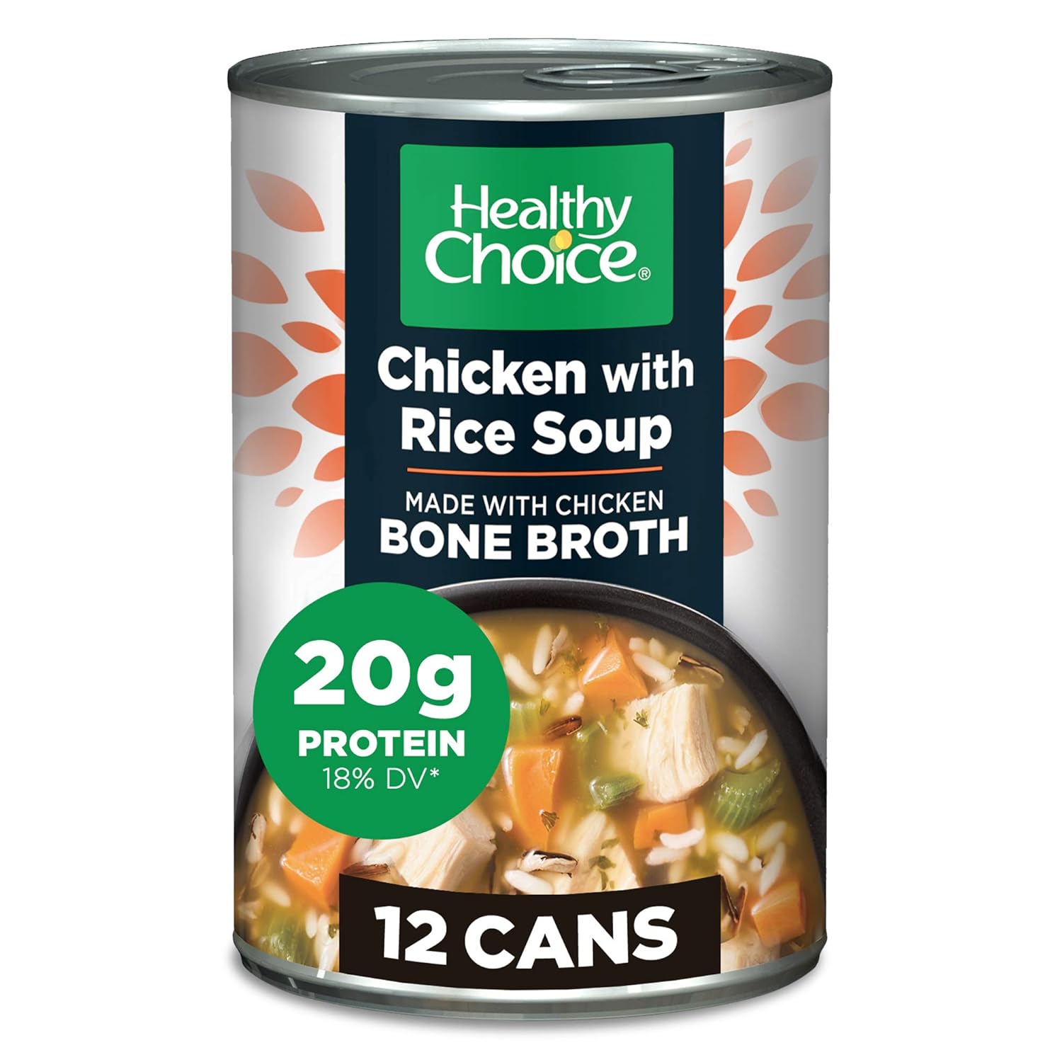 Healthy Choice Chicken With Rice Soup Made With Bone Broth