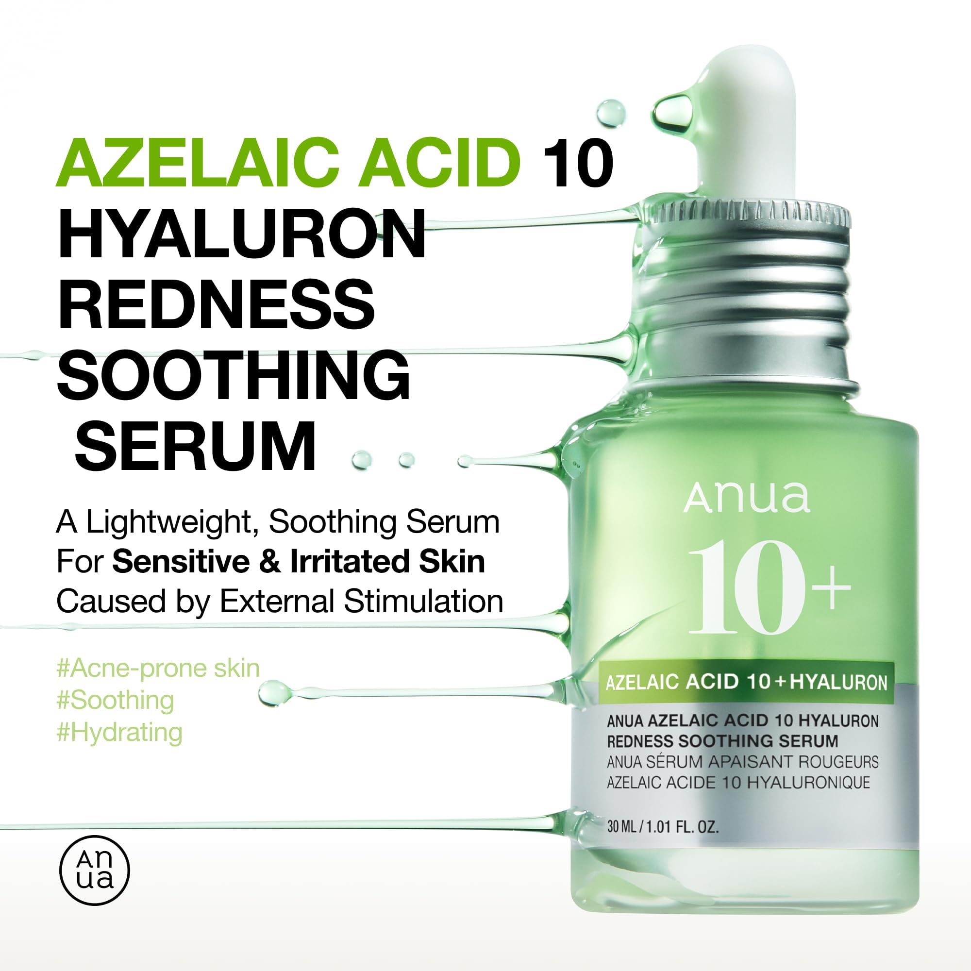 Anua Ultimate Spot Duo, Niacinamide 10 + TXA 4 Serum & Azelaic Acid 10 Hyaluron Redness Soothing Serum, Early & Post Spot Care, Skin Clarifying, Natural Color, Korean Skincare Set