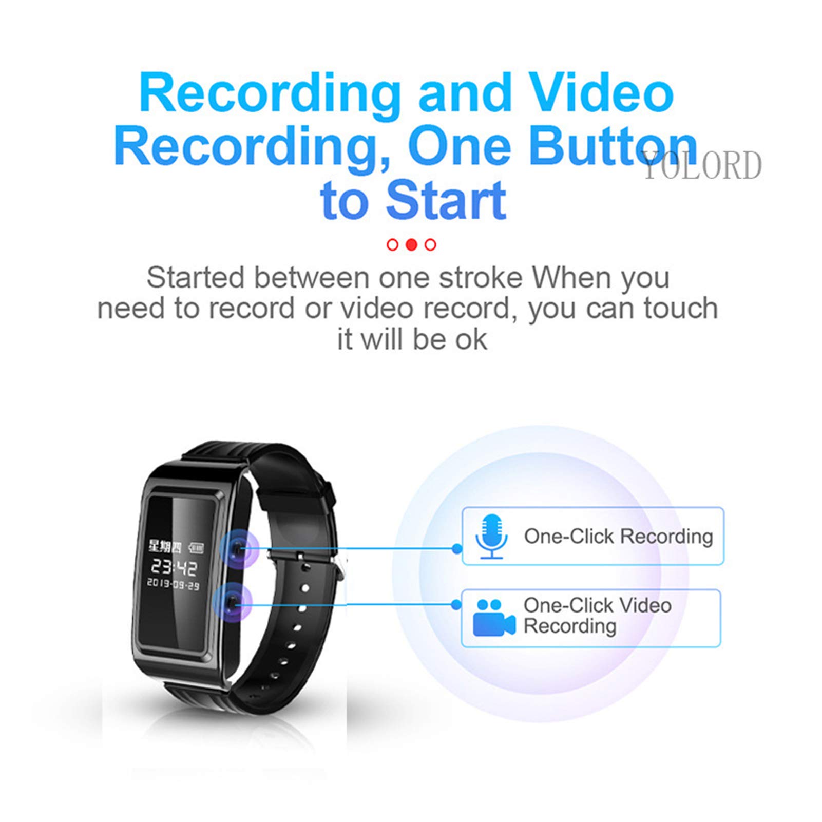 Pulsera Inteligente HD Grabadora 1080P Cámara Espía Oculta Portátil,Prevención Evidencia De Un Crimen Grabación Reloj Deportivo,Cámara Espía Reuniones De Negocios,Evidencia Smartwa-Negro 128 GB…