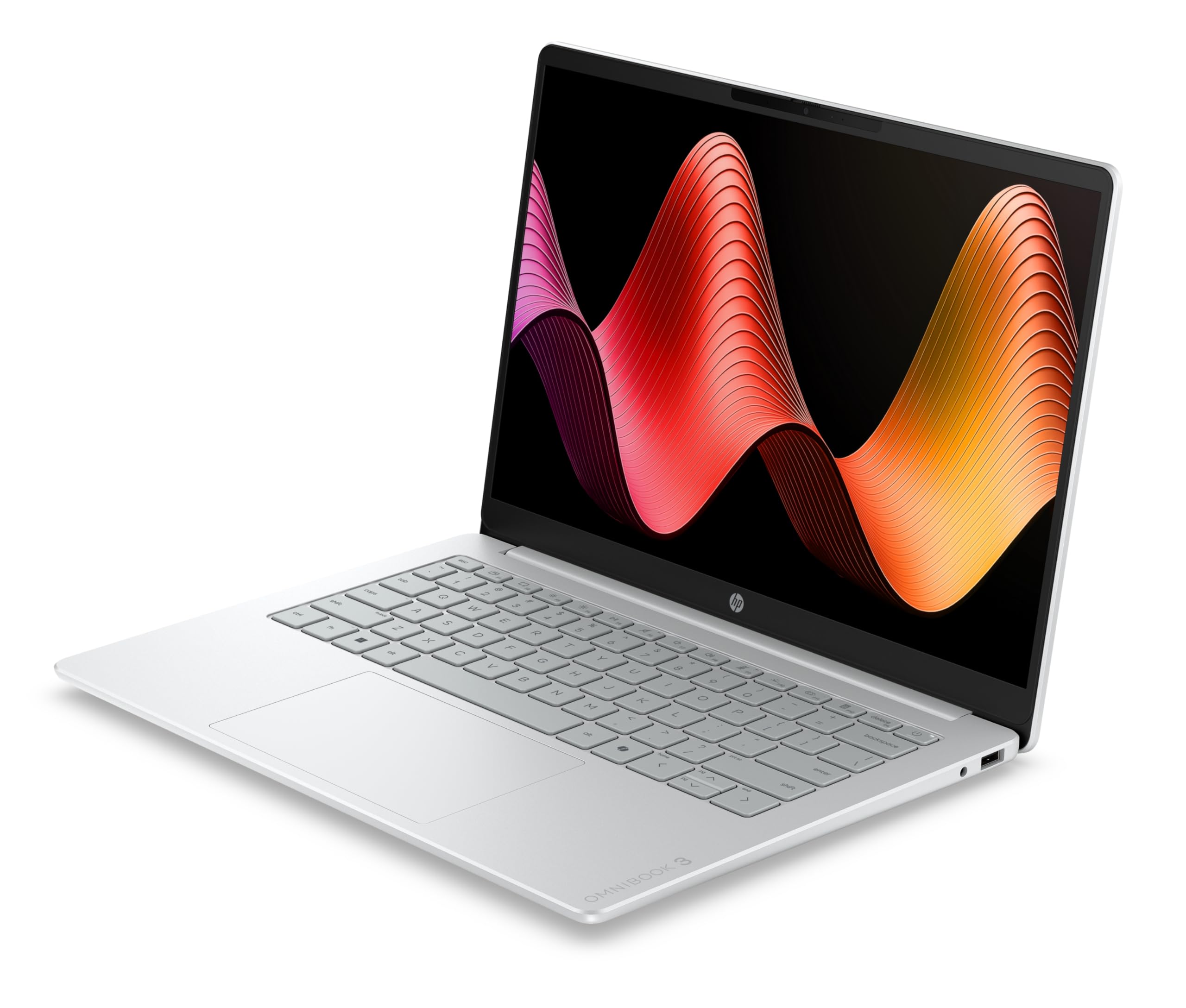HP OmniBook 3 14-hy0002sf Ordinateur Portable 14" 2K IPS, PC Portable (AMD Ryzen 5 40, RAM 16 Go, SSD 512 Go, AMD Radeon 610M Graphics, Windows 11), Laptop Argent, Clavier AZERTY
