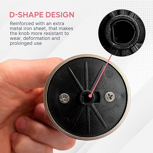 Miniatura 5 de Paquete de 5 pomos de estufa WB03X24818  Repuesto de pomo de estufa de primera calidad  Orificio reforzado en forma de D  Perillas de repuesto de