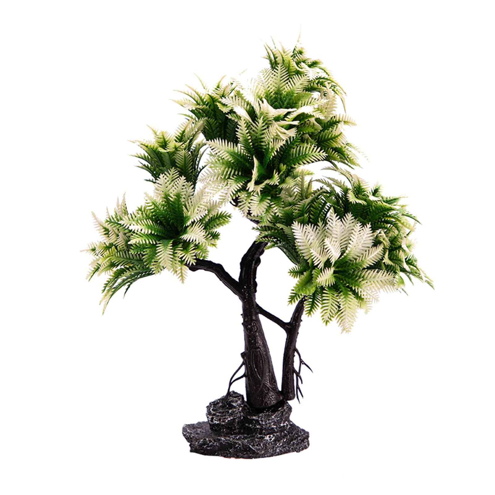 NEWFT Realistics Coconuts Tree Ornaments Plastomer Palms Tree Decoration Natural Unique Enhances Aquariums