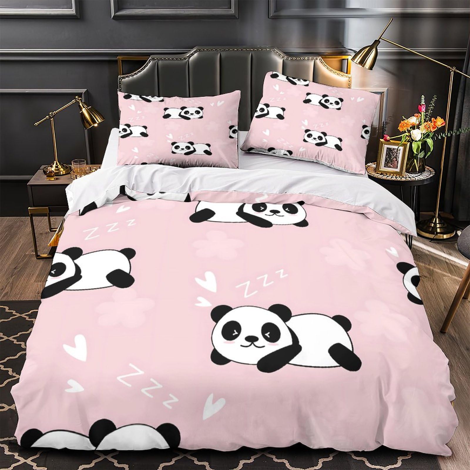 Parure de lit singe mignon 3D en microfibre King 220x240 cm pour chambre d'ado