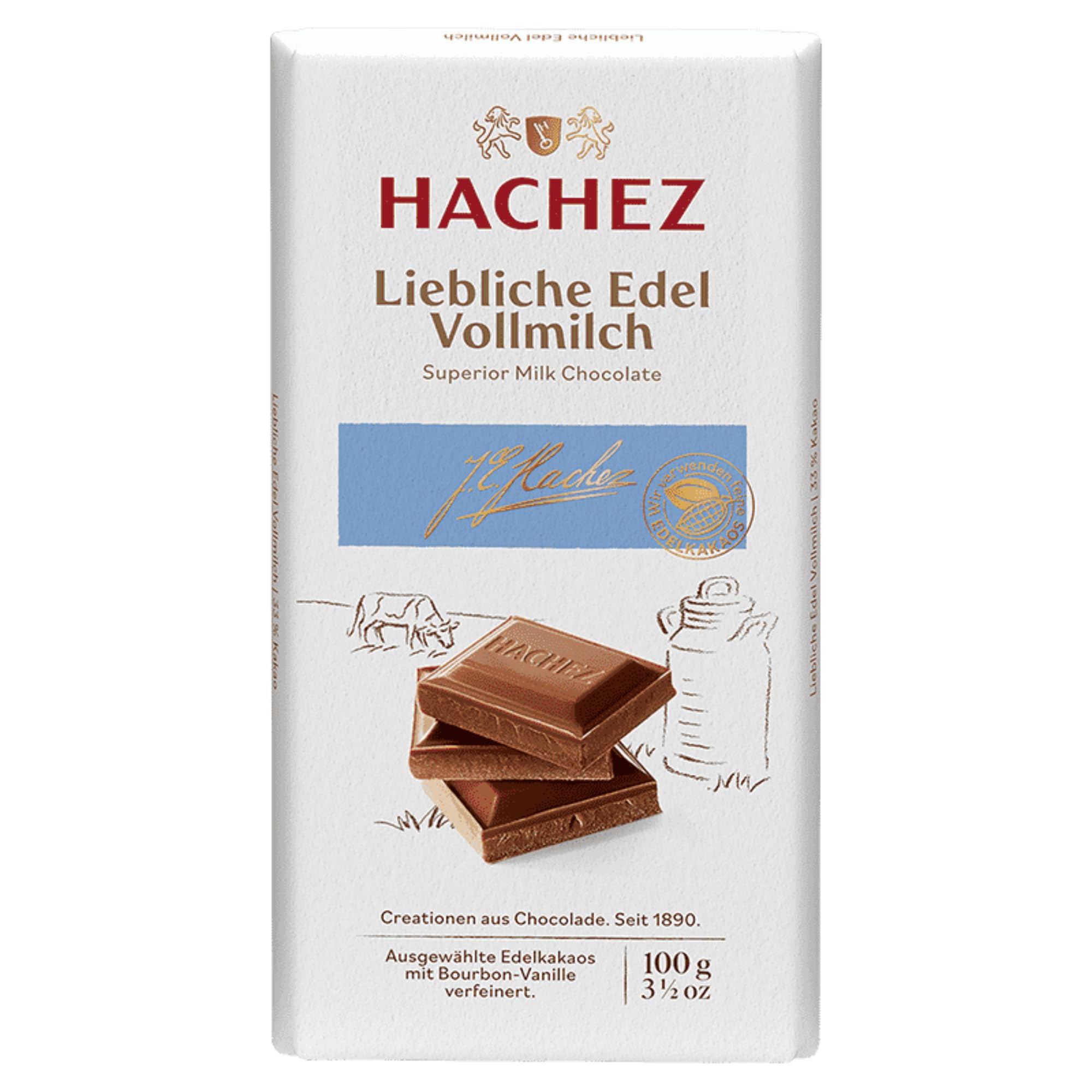 usy Bundle für Hachez Schokolade Liebliche Edel Vollmilch VPE (10x100g Tafel) + usy Block