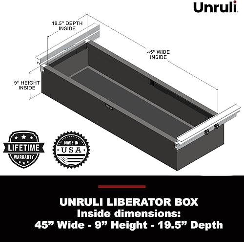 Miniatura 6 de Unruli LIBERATOR - Cubierta Tonneau con caja de carga deslizante extraíble para ChevyGMC ColoradoCanyon  Años 2015-23  5 pies 2 pulgadas  Caja de
