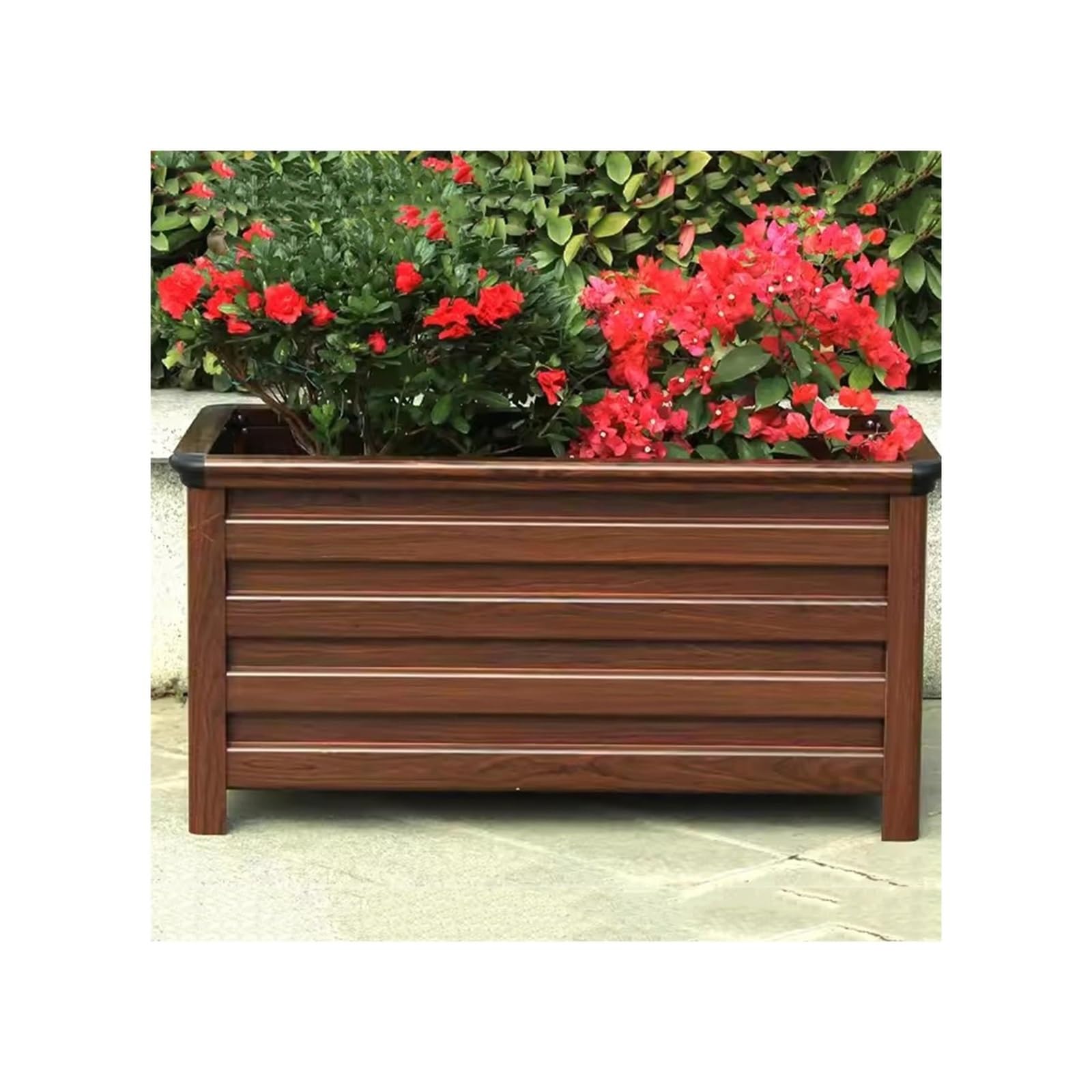 Kx9Lb8d Planter Box Outdoor Flower Box Road Combination Trough Bed Balcony Courtyard Planting