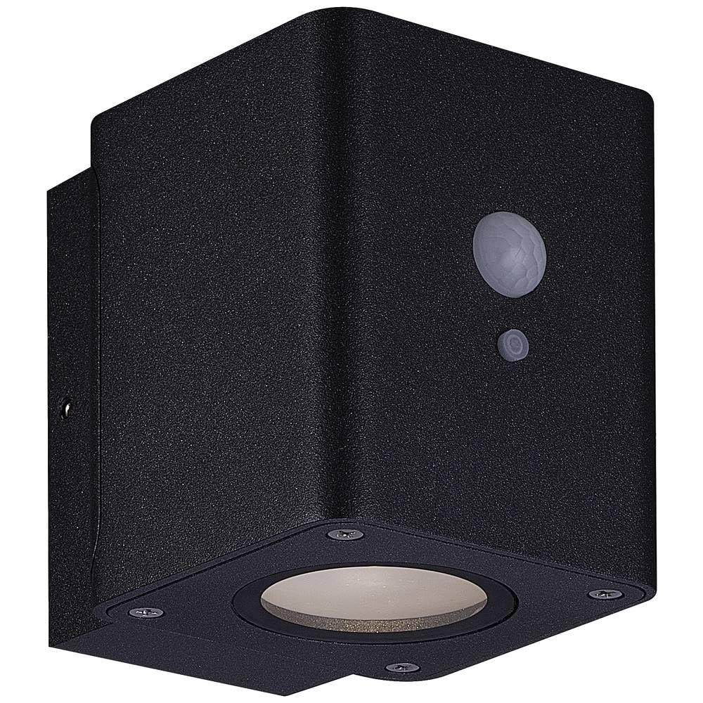 Megatron Loky MT70018 - Faretto solare da parete con sensore di movimento, LED da 1 W, colore: Nero