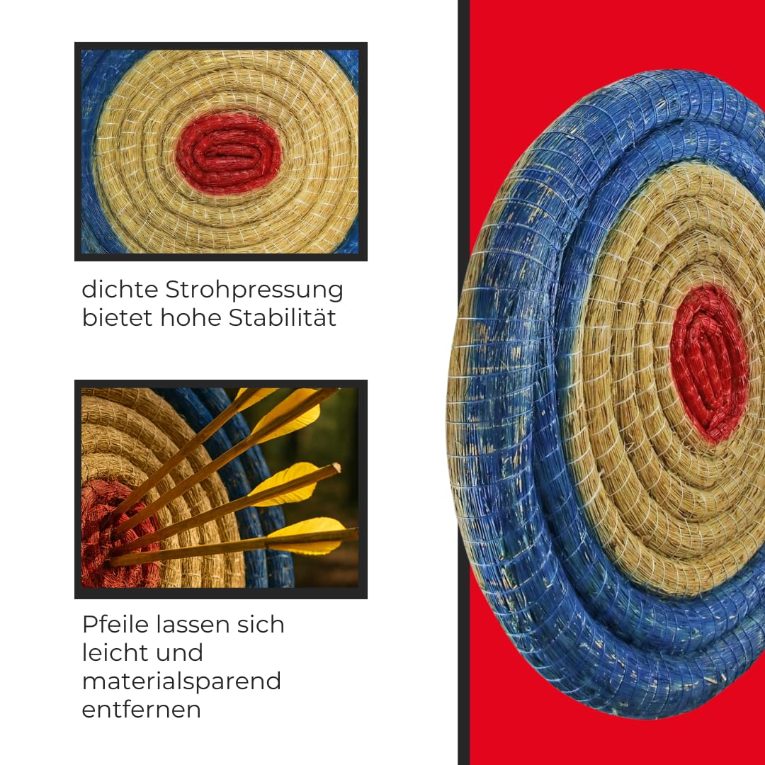 Runde Strohscheibe Deluxe - Ø 80 cm x 8 cm - Zielscheibe