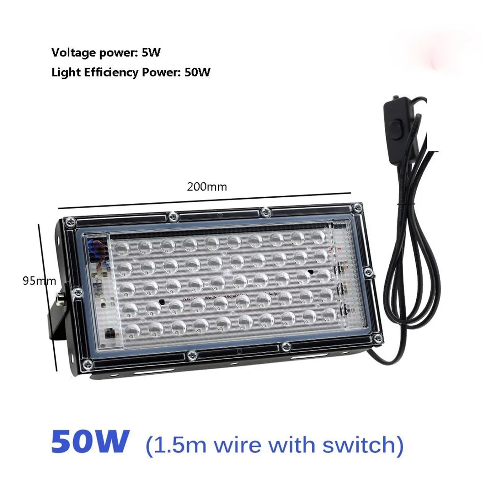 Lámpara de curado UV LED 365nm 395nm 100W 300W luz púrpura detección fluorescente