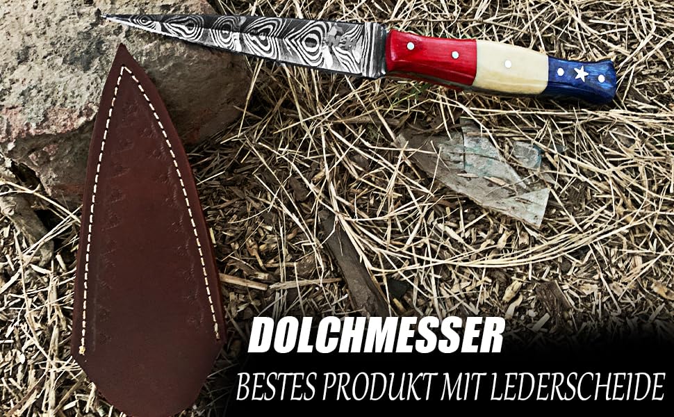 Novahaven Vielseitiges 23 cm Küchen- und Outdoormesser – Damaststahlklinge, Perfekt für Fischreinigung, Fleisch- und Gemüseschneiden sowie Outdoor-Aktivitäten by (Multi colour)
