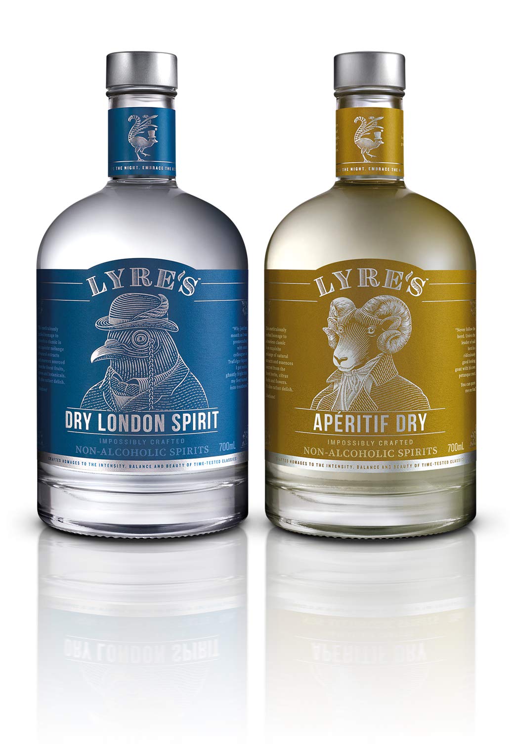 Lyre's Dry Martini Non-Alcoholic Set (Pack of 2) | Dry London (Gin Style) & Aperitif Dry (Dry Vermou