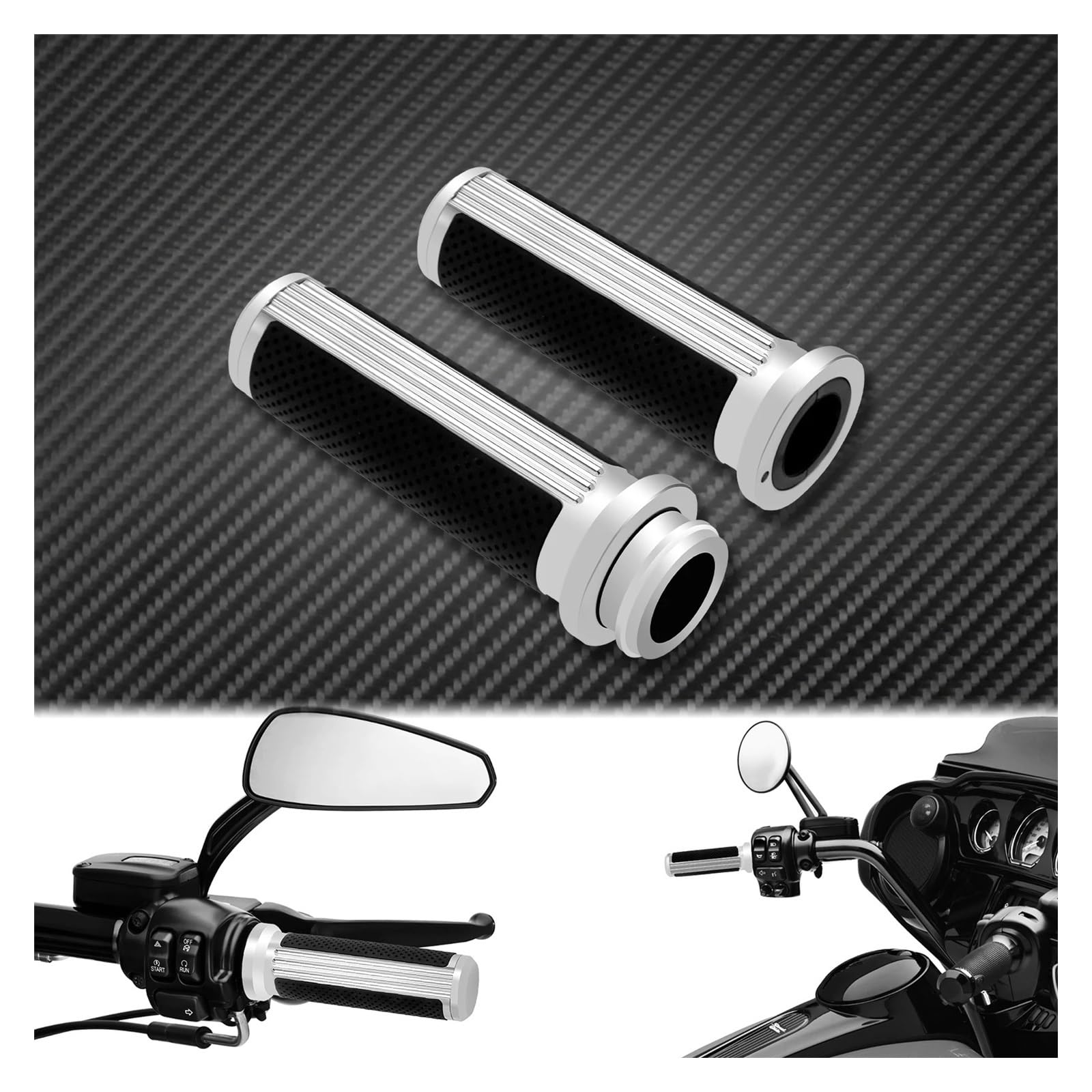 Moto 1 ''25mm Acceleratore elettronico Manubrio Manopole a molla Impugnatura per Har&ley Touring Electra Glide Softail Slim Manopole manubrio