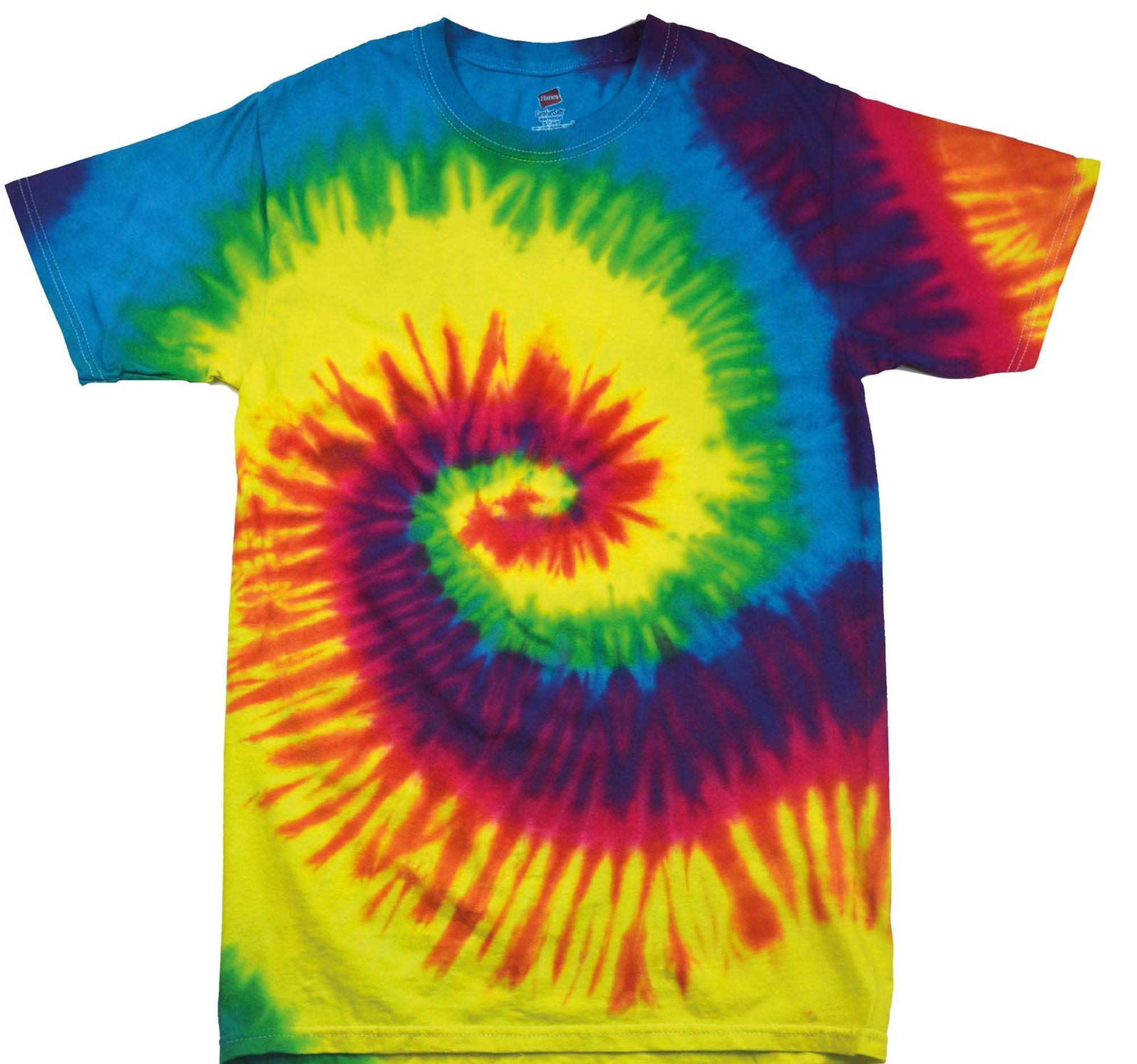 123tColortone Tie-dye Shirt - Blank Plain Shirts Rainbow M TD02M
