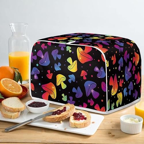 Vista 35 de JEOCODY Cubiertas para horno tostador, funda extragrande para hacer pan de flores azules, se adapta a la mayoría de tostadoras estándar de 2 Colibrí
