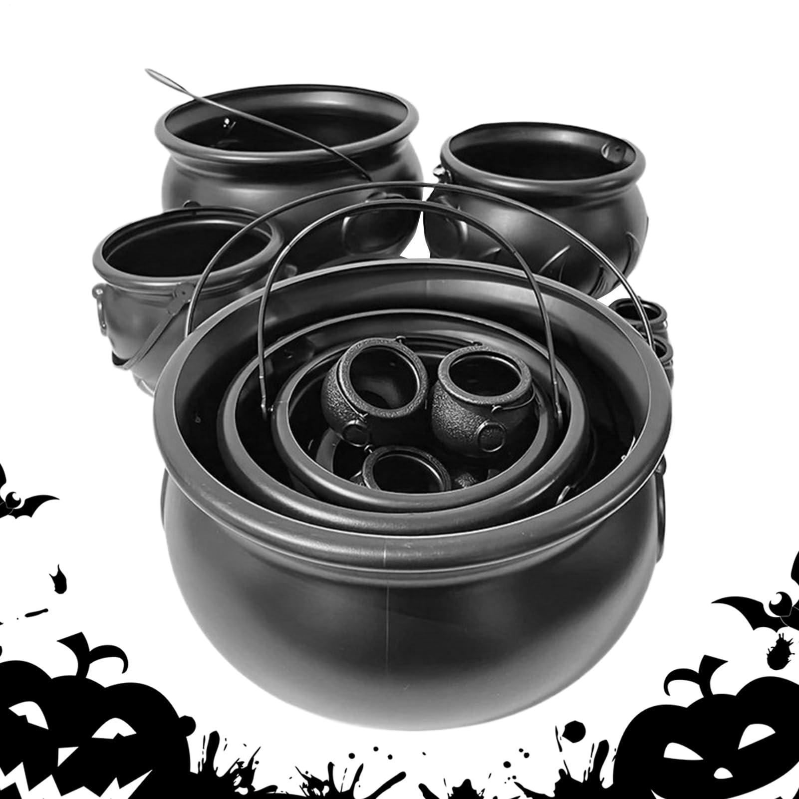 Seau décoratif Halloween pour la chasse aux friandises des enfants