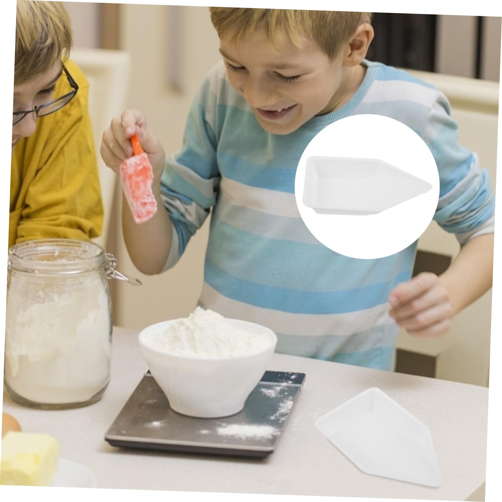 iplusmile 100piezas Bandejas De Pesaje De Plástico Antiestáticas Para Laboratorio Diseño Flexible y Fácil Vertido Para Balanzas y Análisis De Humedad