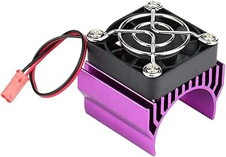 Demeras Radiateur de Moteur RC Ventilateur de Refroidissement RC pour Moteur de Voiture électrique RC à l'échelle 1/10 540/550/3650