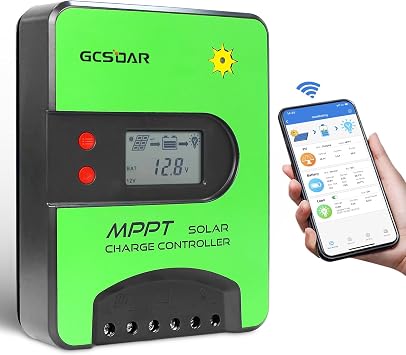 30A MPPT Solar Charge Controller 12V/24V Automatic Maximum PV 100V Charge Controller Built-in WiFi Adapter with LCD Display for Gel-Sealed Immersion AGM and Li-Ion BatteriesWiFi TD-30a