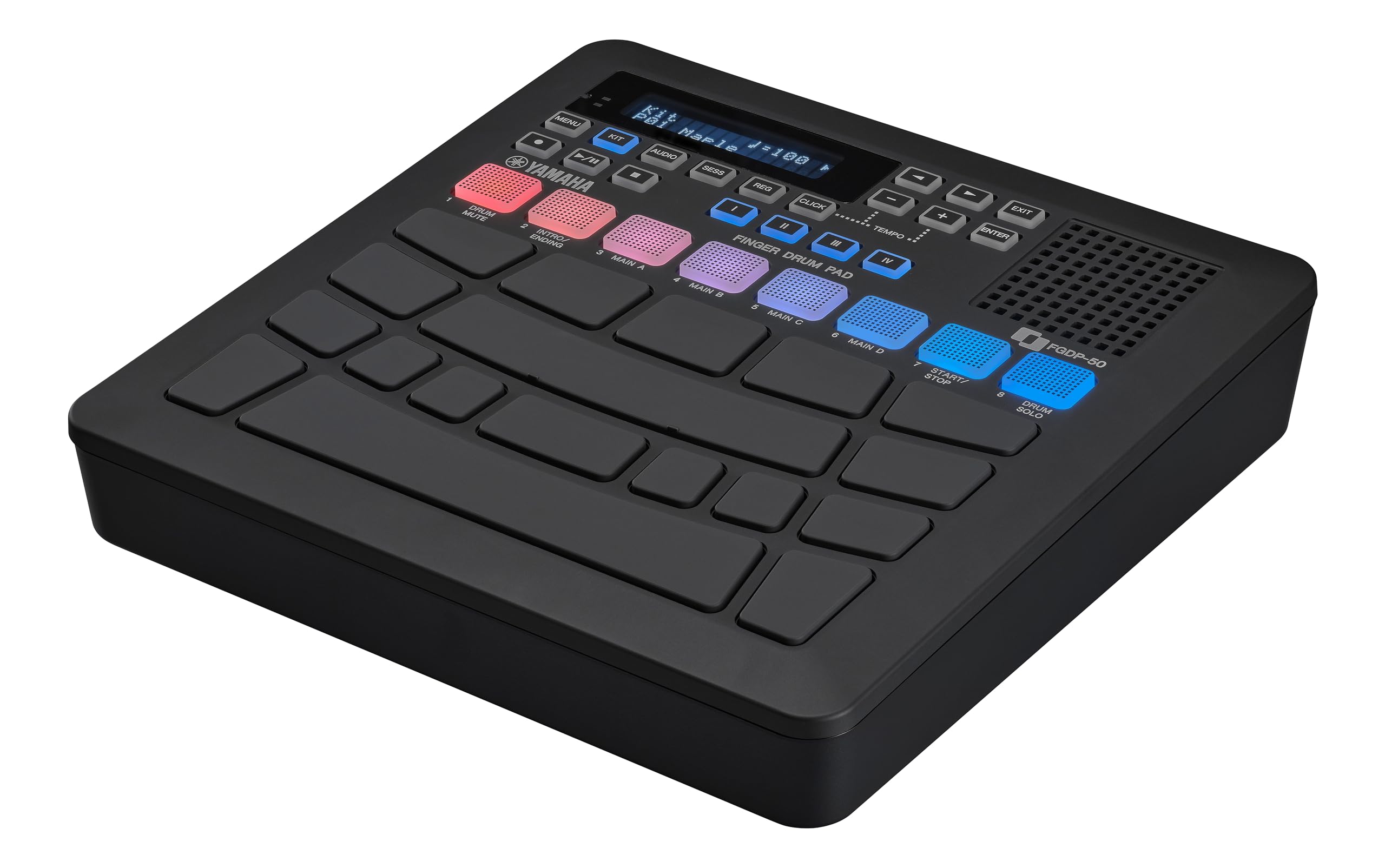 Yamaha FGDP-50 Finger Drum Pad – Elektronisches Drum Pad Mit Ultra-Sensitiven Pads, 48 Preset-Kits, 1.500 Voices, Integriertem Lautsprecher, USB MIDI/Audio, Wiederaufladbarem Akku Und AUX-In