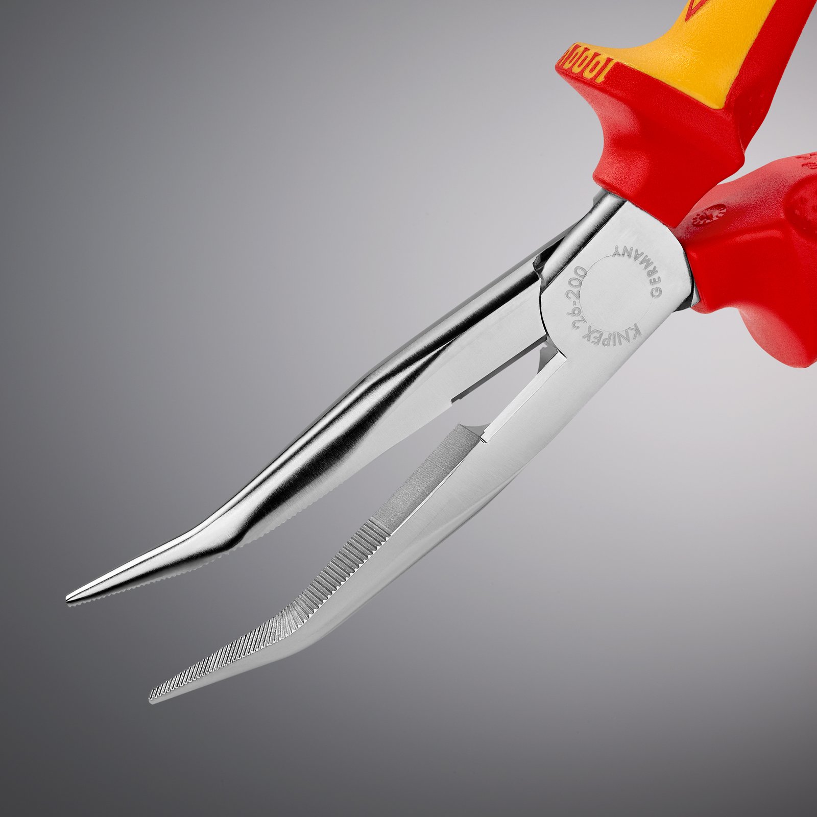 Knipex 00 20 12 – Elektro-Paket mit drei VDE-geprüften Zangen & 26 26 200 – Flachrundzange mit Schneide, VDE-geprüft
