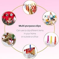 Vista 7 de Pinzas para ropa, Pinzas para ropa de colores 50 piezas 2.9" Madera natural de abedul, agarre fuerte, pinzas para ropa coloridas, pinzas para ropa