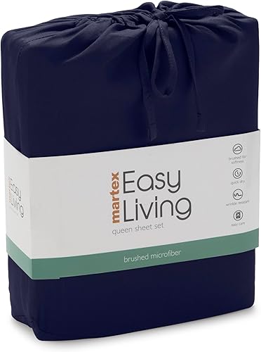 Miniatura 9 de Martex Juego de sábanas de microfibra de 3 piezas, 1 sábana bajera, 1 sábana encimera, 1 funda de almohada, microfibra cepillada, súper suave,