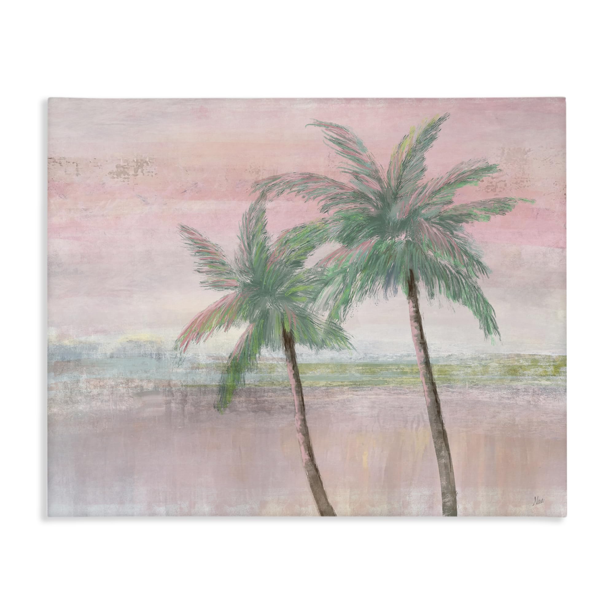 Stupell Industries 'Sunset Palms at Dusk', Canvas Art, 20 x 16 Inches, Easy to Hang and Sturdy, Made in USA, by Nan