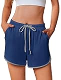 Women's Pajama Shorts Elastic Waist Sleep Shorts Stylish Lounge Shorts Casual Comfy Sweat Shorts